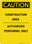 Caution: Construction Area Authorized Personnel Only - Portrait Wall Sign