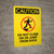 Caution: Do Not Enter When Light Is On - Portrait Wall Sign