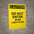 Caution: Do Not Enter When Machinery is in Use Spanish - Portrait Wall Sign