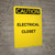 Caution: Electrical Hazard Warning - Portrait Wall Sign