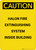 Caution: Emergency Halon Fire Extinguisher - Portrait Wall Sign