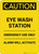 Caution: Eye Wash Station - Portrait Wall Sign