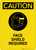 Caution: Face Shield Required - Portrait Wall Sign