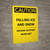 Caution: Falling Ice - Portrait Wall Sign