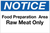 Notice - Food Prep Area - Raw Meat Only Wall Sign