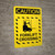 Caution: Forklift Crossing with Graphic Left - Portrait Wall Sign