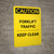 Caution: Forklift Traffic - Portrait Wall Sign