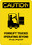 Caution: Forklift Trucks Operating Beyond Point with Graphic - Portrait Wall Sign