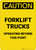 Caution: Forklift Trucks Operating Beyond This Point - Portrait Wall Sign