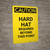 Caution: Hard Hat Required with Graphic - Portrait Wall Sign