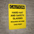 Caution: Hard Hat Safety Glasses Safety Shoes Required - Portrait Wall Sign