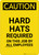 Caution: Hard Hats Required by Employees - Portrait Wall Sign