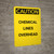 Caution: Chemical Lines Overhead - Portrait Wall Sign