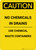 Caution: Use Chemical Waste Containers - Portrait Wall Sign