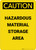 Caution: Hazardous Material Storage Area - Portrait Wall Sign