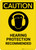 Caution: Hearing Protection Recommended With Graphic - Portrait Wall Sign
