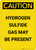 Caution: Hydrogen Sulfide Gas May be Present - Portrait Wall Sign