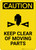 Caution: Keep Clear of Moving Parts with Graphic - Portrait Wall Sign