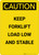 Caution: Keep Forklift Load Low And Stable - Portrait Wall Sign