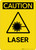 Caution: Laser - Portrait Wall Sign