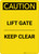 Caution: Lift Gate Keep Clear - Portrait Wall Sign