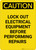 Caution: Lock Out Electrical Equipment Before Repairs - Portrait Wall Sign