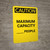 Caution: Maximum Capacity People - Portrait Wall Sign