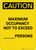 Caution: Maximum Occupancy Not to Exceed - Portrait Wall Sign