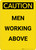 Caution: Men Working Above - Portrait Wall Sign