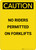 Caution: No Riders Permitted on Forklifts - Portrait Wall Sign