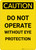 Caution: PPE Do Not Operate Without Eye Protection - Portrait Wall Sign