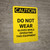 Caution: PPE Do Not Wear Gloves With Equipment - Portrait Wall Sign