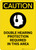 Caution: PPE Double Hearing Protection Required in This Area - Portrait Wall Sign