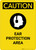 Caution: PPE Ear Protection Area With Graphic - Portrait Wall Sign