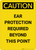 Caution: PPE Ear Protection Required Beyond this Point - Portrait Wall Sign