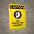 Caution: PPE Ear Protection Required with Graphic - Portrait Wall Sign