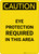 Caution: PPE Eye Protection Required in This Area - Portrait Wall Sign