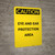 Caution: PPE Eye and Ear Protection Area - Portrait Wall Sign