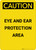 Caution: PPE Eye and Ear Protection Area - Portrait Wall Sign