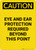 Caution: PPE Eye and Ear Protection Required Beyond This Point - Portrait Wall Sign