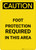 Caution: PPE Foot Protection Required in This Area - Portrait Wall Sign