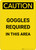Caution: PPE Goggles Required in This Area - Portrait Wall Sign