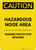 Caution: PPE Hazardous Noise Area Hearing Protection Required - Portrait Wall Sign