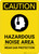 Caution: PPE Hazardous Noise Area Wear Ear Protection with Graphic - Portrait Wall Sign