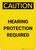 Caution: PPE Hearing Protection Required - Portrait Wall Sign