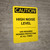 Caution: PPE High Noise Level Use Required Hearing Protection - Portrait Wall Sign