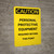 Caution: PPE Required Beyond This Point - Portrait Wall Sign