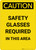 Caution: PPE Safety Glasses Required in This Area - Portrait Wall Sign