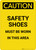 Caution: PPE Safety Shoes Must Be Worn in This Area - Portrait Wall Sign