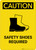 Caution: PPE Safety Shoes Required With Graphic - Portrait Wall Sign